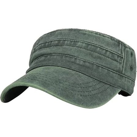 /NN/Vintage Militær Caps Herre Arméhatt med brem Bomull Kadett Caps W{EE}