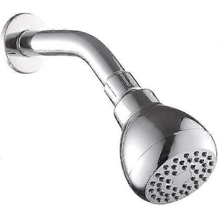 Højtryksbrusehoveder til hjem med lavt tryk - 3 tommer fast brusehoved - Anti-lækage med justerbart drejeligt kugleled i poleret krom med PTFE