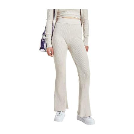 Tommy Jeans, Pantalón RIB Badge Beige, Dames, Maat:M