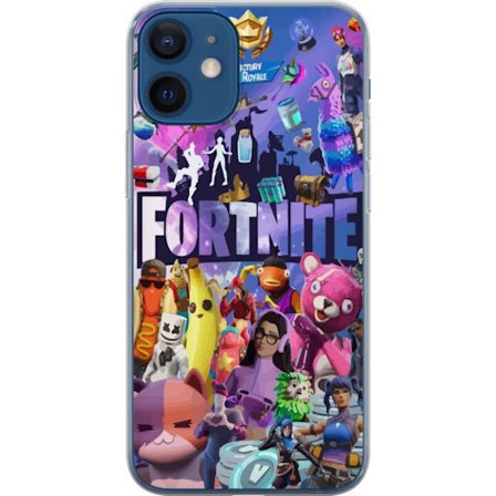Yhteensopiva Puhelinkuori Apple iPhone 12 mini Fortnite kollaasi Victory Royale hahmot skins aarteet värikäs Fortnite pelaamisen suunnittelu