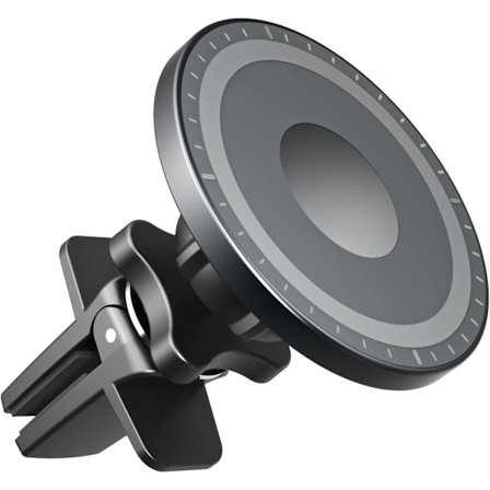 Musta Magsafe-autoteline, magneettinen autopuhelinpidike [20 vahvaa magneettia] klipsillä, 360° kääntyvä yleismallin puhelinpidike Magsafe iPhone 14 