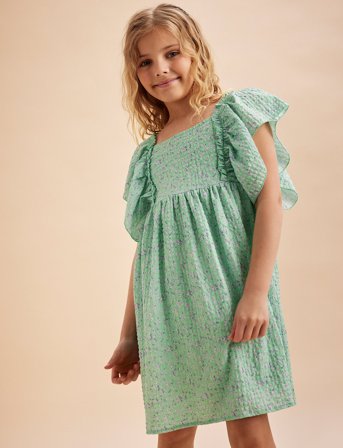 Creamie Dress Small Flower - Green - 110