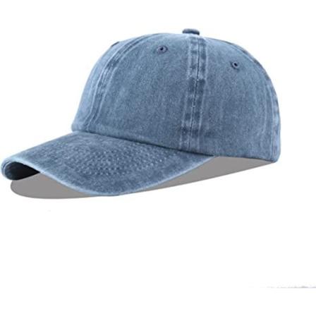Unisex Bomulls Basebollkeps för Män och Kvinnor Tvättat Denim Justerbar Pappahatt