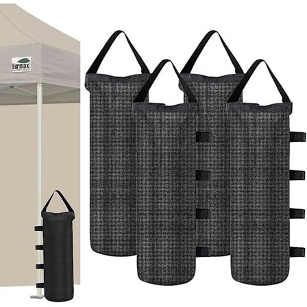 Pop up -katospainot hiekkapussit Ez Pop up -katokselle ulkoilma pikakatokset, 4-pakkaus, musta (ilman hiekkaa) tummanmusta