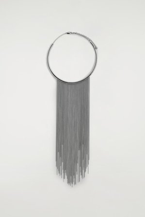 COS Women's Tasselled Necklace in Silver-coloured
