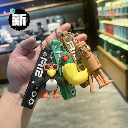 Uudet italialaiset Brainrot-eläinten avaimenperät Hauska Sigma Skibidi Rizz -kissa Tyhmä meemi