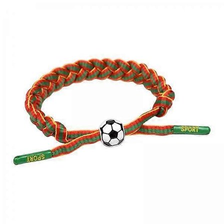 2-6 kpl Jalkapallorannekkeet Jalkapallo Rannekoru Joukkue Punottu Köysirannekoru Punainen Vihreä