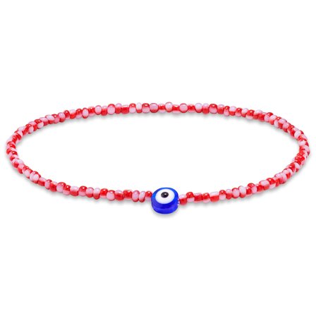 Amalfi | Pulsera de cuentas roja con ojo turco para hombres - Pulseras de perlas