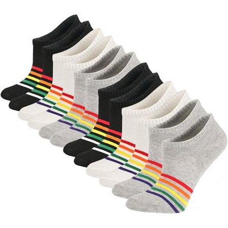 6 par hverdags lave ankelstrømper til kvinder, åndbare, korte sneakersokker til løb, gåture, fitness, udendørs sport