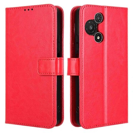 TCL 60R 5G Kotelo Crazy Horse -kuvio PU-nahkainen lompakkokotelo Monivärinen Punainen