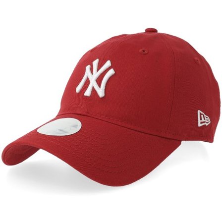 New Era - MLB Röd Keps - New York Yankees Womens League Essential Midi 9TWENTY Red/White Adjustable @ Hatstore