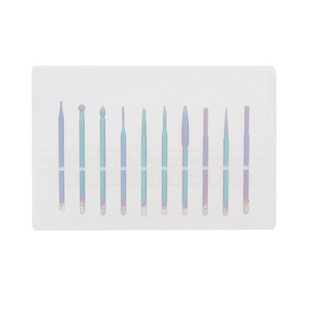 10 stk. Tungstenlegering Negleborebits Type C Manicure Pedicure Polerings Burr Tilbehør