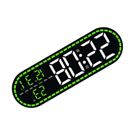 Modern Geometrisk Digital Klocka Inklusive Temperaturvisning