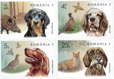 Rumænien - 100 år med Den Generelle Forening for jægere og fiskere - Postfrisk sæt 4v
