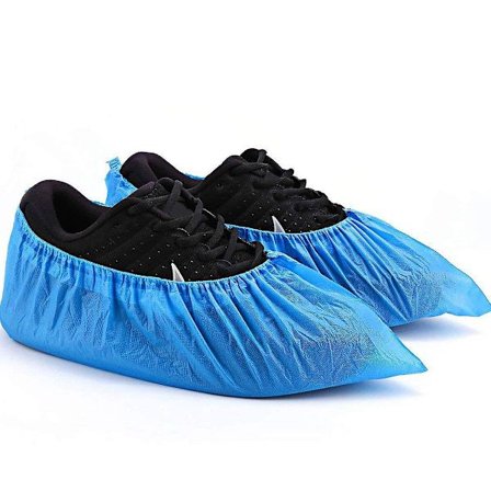 100 stk plast overtrekk vanntett støvtett sko dekker for gulv, blå, one size fits all