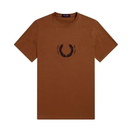 Fred Perry, T-Shirts Bruin, Heren, Maat:M