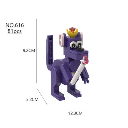 Garten of Banban Lego-liknande spel Grön-huvad monster flamingo MOC modellbyggstenar barns utbildningsleksaker