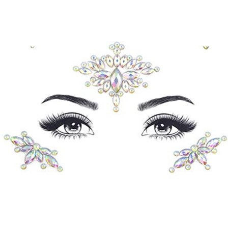 Face Gems, 1 bit strass Face Stickers, Självhäftande ansikte