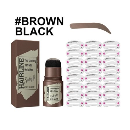 Et trins bryn stempel formning kit vandtæt langvarig øjenbryn pind hårlinje naturligt øjen bryn makeup kosmetik værktøj