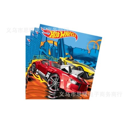 Hot Sale Hot Wheels Tecknad Fest Papperstallrik Servisset Barn Födelsedagsfest Dekorationstillbehör