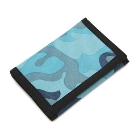 Rfid Ohut Camouflage Lompakko/kolmiosainen Canvas Ulkoilulompakko Pojille Lapsille Sininen Beijiyi