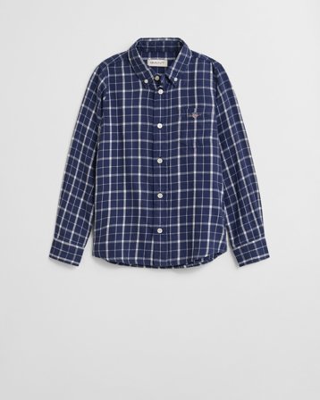 GANT Kinder Flanellhemd mit Karomuster (122/128)