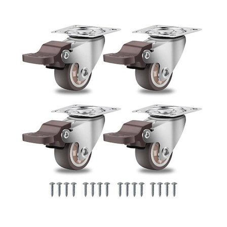 Møbelhjul Små 25 mm, drejelige hjul kraftig belastningskapacitet lydløse massive gummihjul 4