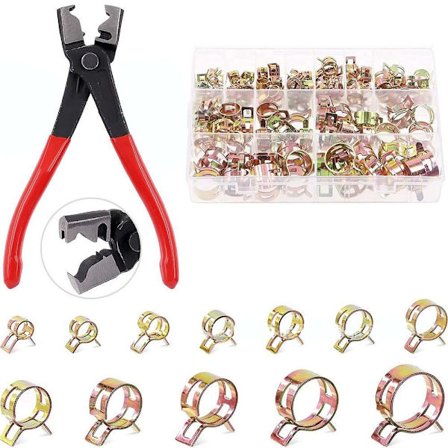 121 stk fjeder slange klemme sortiment kits flad bånd brændstof slange