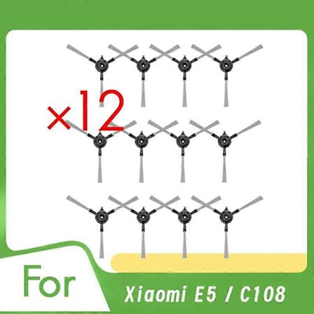 12 st Sidoborstar för E5 / C108 Robotdammsugare Reservdelar