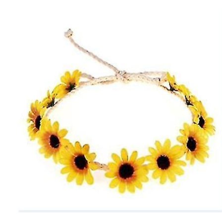 2 stk. Solsikkekrans Hårkrans Daisy Blomster Hårbånd