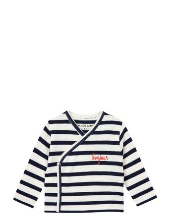 Aliscamps Bonjour/Gots T-shirts Long-sleeved T-shirts Marineblå Maison Labiche Paris*Betinget Tilbud