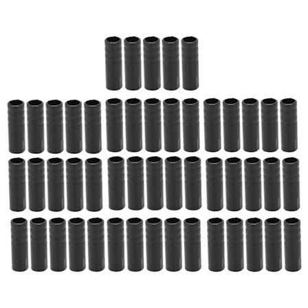 50 st kabeländhylsor cykelväxelväxel vajerändhylsor för mountainbike landsvägscykel svart