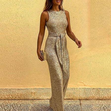 Personality Paljett Silver Dot Jumpsuit Dam