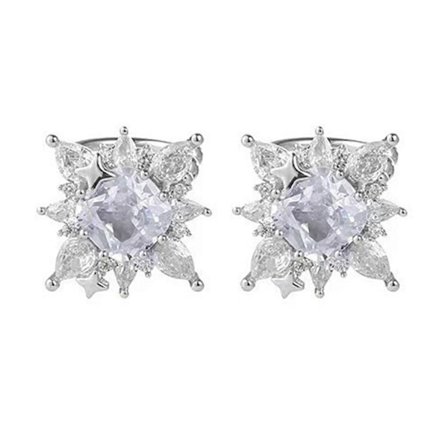 Trendy Zirkon Øreklemmer Enkle å Bruke Rhinestones Geometrisk Øremansjett Komfortabelt Smykketilbehør Dametilbehør