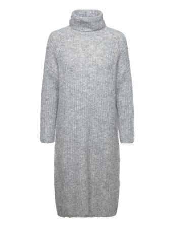 Cubrava Rollneck Dress Dresses Knitted Dresses Grå Culture*Betinget Tilbud