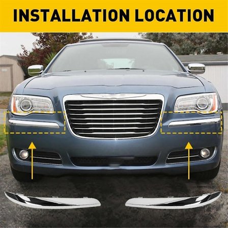 68127941ab, 68127940ab För 300 2011-2014 Front Bumper Molding Trim Set Vänster+höger (FMY)