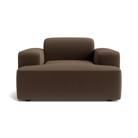 Madrid-Sessel Schwingstuhl in Lisboa Braun, moderner Sessel für Ästhetik und Komfort, hochwertige Polsterung, Breite 129cm, edles Design.