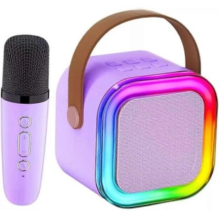 Mini Karaoke Maskin, Mini Karaoke Maskin med 1/2 Trådlösa Mikrofoner