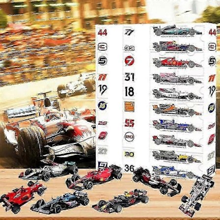 2025 Julekalender -- Racerbil Blind, Børns Racer Model Legetøjsbil Blind 2025 ny Jule Racer Blind Box Gaver
