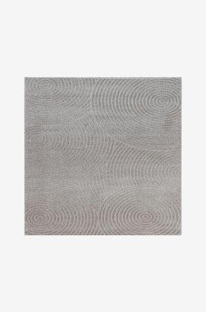 KM Home - Flatvävd matta Hawaii - Grå - Slätvävda mattor - 200X200 - Från Homeroom