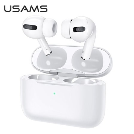 USAMS Bluetooth 5.0 TWS YS-serien trådlösa hörlurar vit/vit BHUYS01