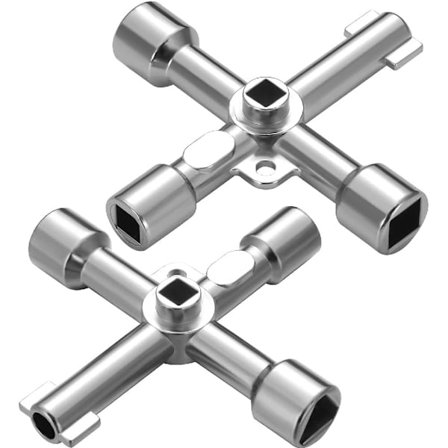 2 kpl 4-suuntainen ohjauskaapin avainsarja, monitoiminen, momenttiavain, sähkö-, kaasumittarikotelo