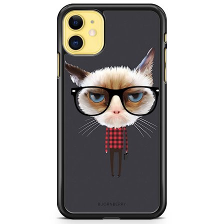 Bjornberry Hårdskal iPhone 11 - Hipster Katt