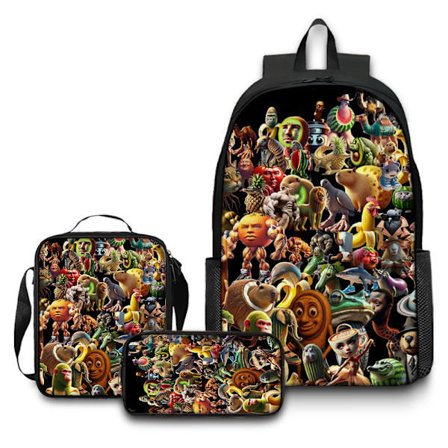 Italiensk Brainrot Digitaltrykt Skulderveske Trepinne Shanhaijing Student Skolesekk-1