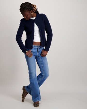 LMTD NLFLODET LS SHORT S CARDIGAN Bleu Pulls Fille - Kids Brand Store