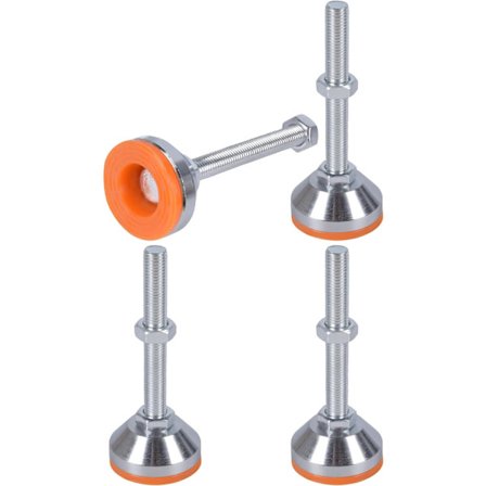 50*M12*100-4 STK Justerbare nivelleringsfødder Maskinfødder i kulstofstål Kraftige møbeljusteringsfødder til møbler