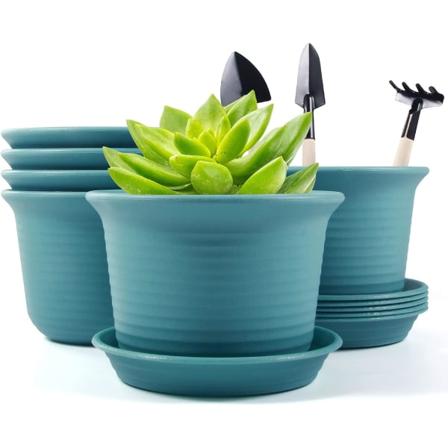 1 stk Baodan Plastblomsterpotter, sett med 6 planteskoler