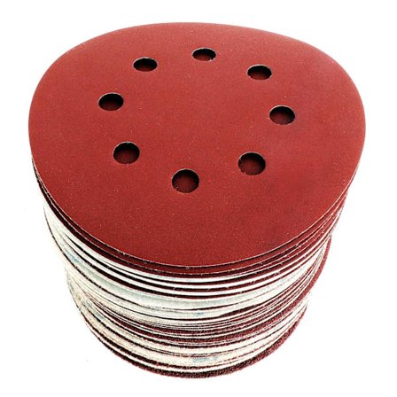 Slippapper för slipning 125mm Excentrisk slipmaskin - 60 skivor med 8 hål