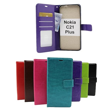 Crazy Horse Wallet Nokia C21 Plus