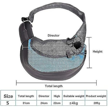 Håndfri bæresele for kjæledyr, valpebæresele med justerbar stropp